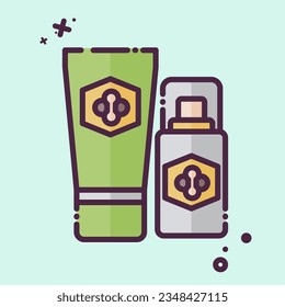 Icon Cosmetic. related to Apiary symbol. MBE style. simple design editable. simple illustration