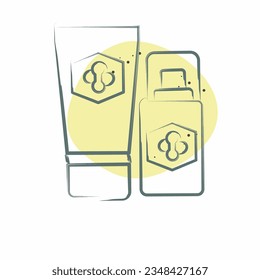 Icon Cosmetic. related to Apiary symbol. Color Spot Style. simple design editable. simple illustration