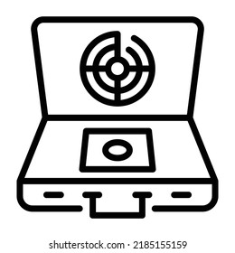 An icon of cosmic radar line design 