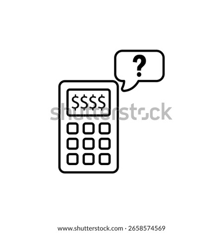 Icon a cost estimate, isolated against a clean background.
