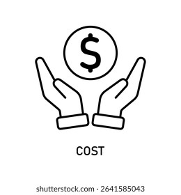 Icon a cost, isolated against a clean background.