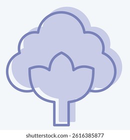 Icon Cotton. related to Fabric symbol. two tone style. design editable