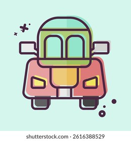 Icon Coupe. related to Vehicle symbol. MBE style. editable