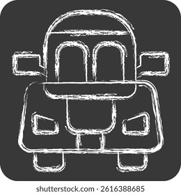Icon Coupe. related to Vehicle symbol. chalk Style. editable