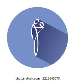 Icon of a couple in dance form, Latin and ballroom dance styles vector illustration