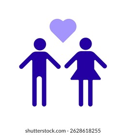 Icon a couple, isolated against a clean background.
