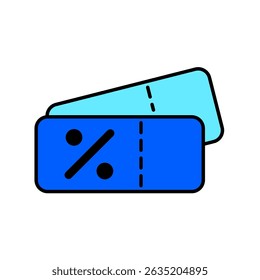 Icon a coupon, isolated against a clean background.