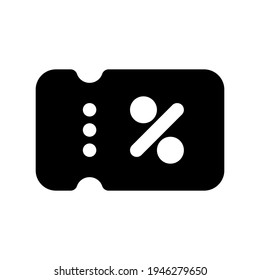 Icon Coupon With Style Glyph