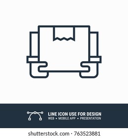 Icon courier graphic design single icon vector illustration