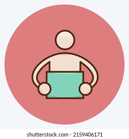 Icono Courier. adecuado para el símbolo educativo. estilo plano. diseño simple editable. vector de plantilla de diseño. ilustración simple
