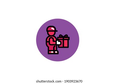 icon courier vector design app