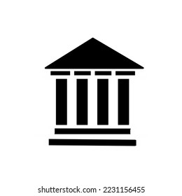 icon of court building vector