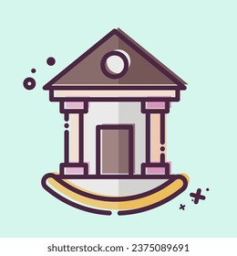 Icon Court House. related to Icon Building symbol. MBE style. simple design editable. simple illustration