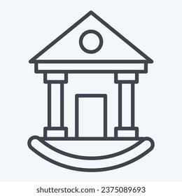 Icon Court House. related to Icon Building symbol. line style. simple design editable. simple illustration