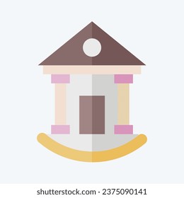 Icon Court House. related to Icon Building symbol. flat style. simple design editable. simple illustration