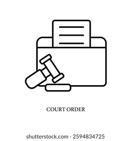 Icon a court order, isolated against a clean background.
