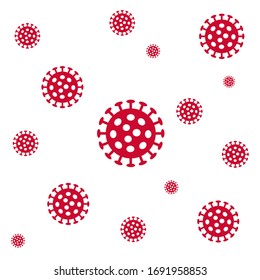 Icon Covid-19 Coronavirus. MERS-Cov (Middle East Respiratory Coronavirus Syndrome) Viral pandemic.