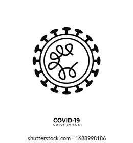 Icon Covid-19 Coronavirus MERS-Cov. Viral pandemic.