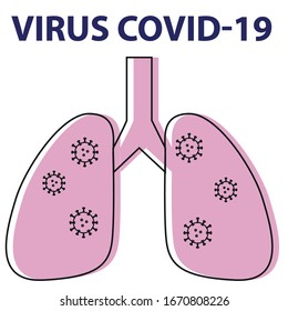 Vector de virus coronavirus del icono COVID-19