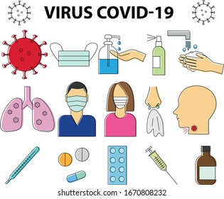 Icon COVID-19 Virus Coronavirus Vector