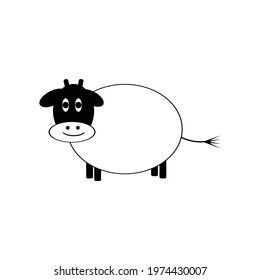 icon cow images vector design