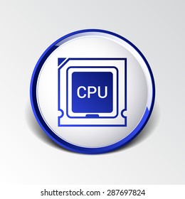Icon of cpu microprocessor sign symbol process.