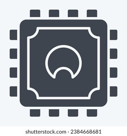 Icono Cpu. relacionado con el símbolo Computer. estilo glifo. diseño simple editable. ilustración simple