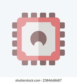 Icon Cpu. related to Computer symbol. flat style. simple design editable. simple illustration