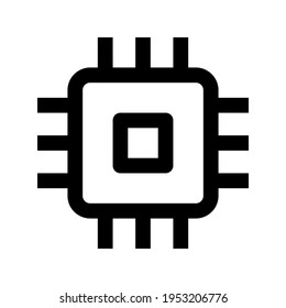 Icono Cpu Con Esquema De Estilo