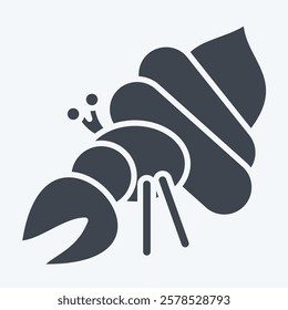 Icon Crab. related to Summer symbol. glyph style. design editable