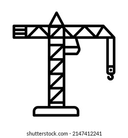 Icono De Crane. Diseño de contorno negrita con ancho de trazo editable. Ilustración vectorial.