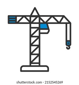 Icono De Crane. Contorno de negrita editable con diseño de relleno de color. Ilustración vectorial.