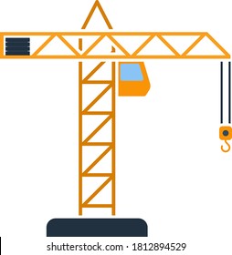 Icono De Crane. Diseño de color plano. Ilustración vectorial.