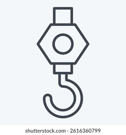 Icon Crane. related to Civil Engineering symbol. line style. design editable