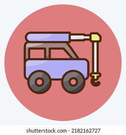 Icon Crane. suitable for Education symbol. flat style. simple design editable. design template vector. simple illustration