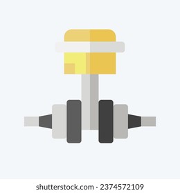 Icon Crankshaft. related to Car Maintenance symbol. flat style. simple design editable. simple illustration