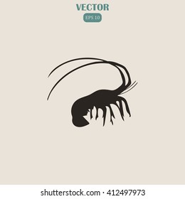 Icon crayfish. Lobster 