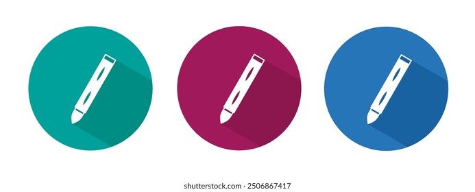 Icono para Ilustración vectorial de crayón en plano.