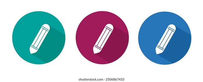 Symbol für Buntstift-Vektorgrafik in flacher Form.
