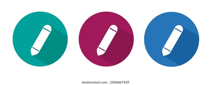 Symbol für Buntstift-Vektorgrafik in flacher Form.