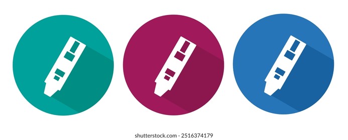 Icon for crayon vector illustration in flat.