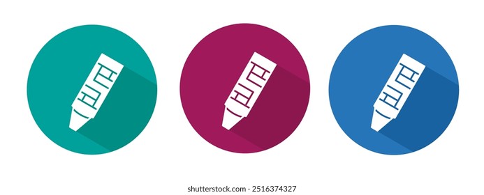 Icono para Ilustración vectorial de crayón en plano.