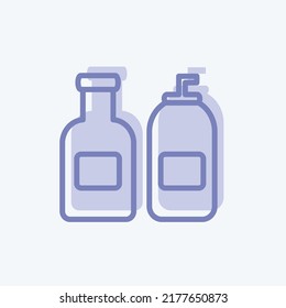 Icon Cream Bottles. suitable for Spa symbol. two tone style. simple design editable. design template vector. simple symbol illustration