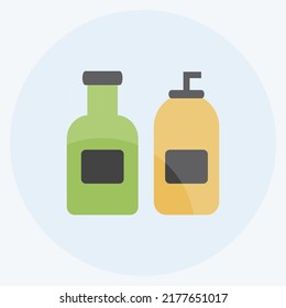 Icon Cream Bottles. suitable for Spa symbol. flat style. simple design editable. design template vector. simple symbol illustration