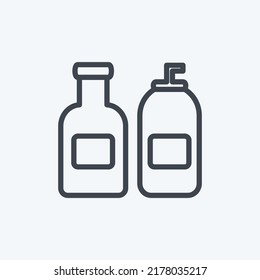 Icon Cream Bottles. suitable for Spa symbol. line style. simple design editable. design template vector. simple symbol illustration