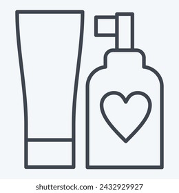 Icon Cream. related to Milk and Drink symbol. line style. simple design editable. simple illustration