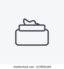 Icon Cream. suitable for Spa symbol. line style. simple design editable. design template vector. simple symbol illustration