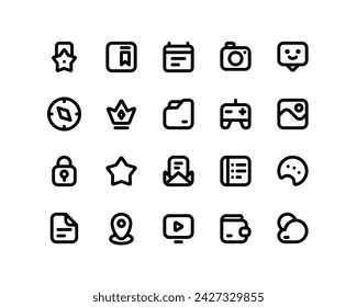 Icon created for user interface needs, mock-up, prototype and etc.