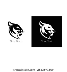 An icon for creating wildlife logo, Vector drawing of lioness, An illustration of lioness head