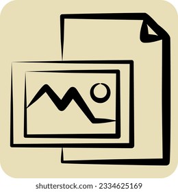 Icon Creative Brief. related to Art and Media symbol. hand drawn style. simple design editable